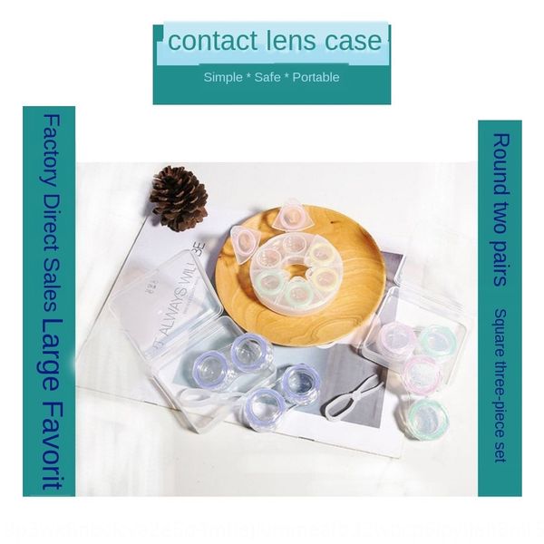 

rlywc round medicine three pairs of square color diamond two pairs of beauty pupil invisible storage color diamond storage box glasses match