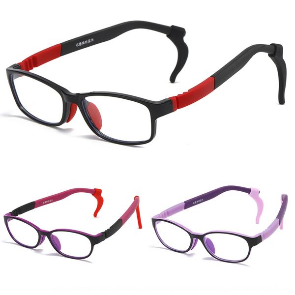 

d7pv6 graphene silicone negative ion soft foot silicone children's growth anti-blue glasses can be matched with myopia prevention and c, Silver