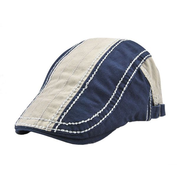 

2019 brand flat hat newsboy caps stripe design england style sun cap men berets hat mens caps for women beret womens hats, Blue;gray