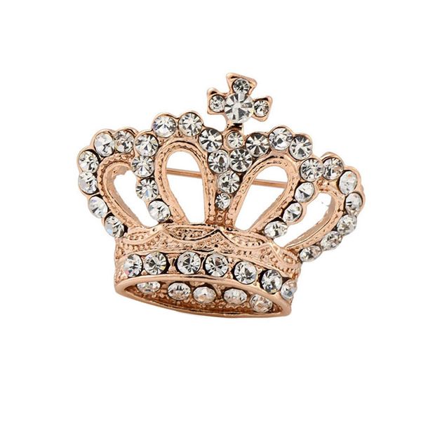 

горный хрусталь богемский стиль корона дизайн брошь pin wedding engagement пром xmas birthday party gift gold, Gray