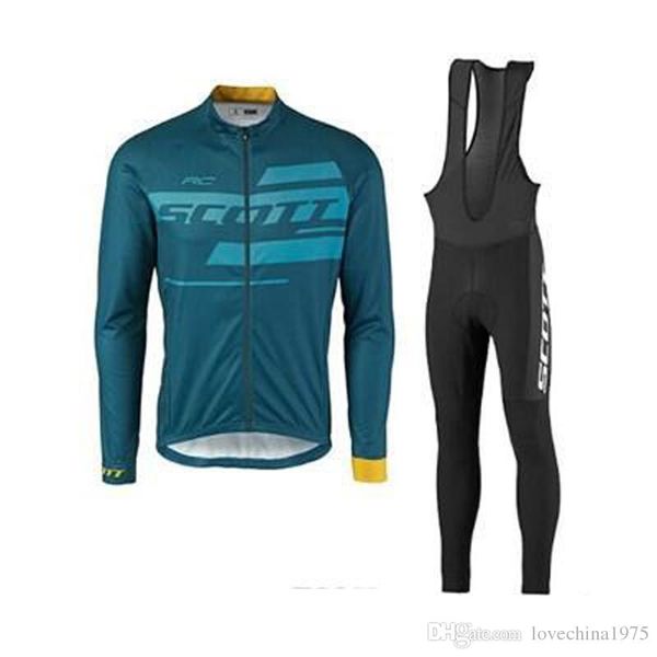 

2019 осень скотт велоспорт джерси велосипед длинный комплект ropa ciclismo дышащий быстросохнущий мужской с длинным рукавом велоспорт одежда, Gray
