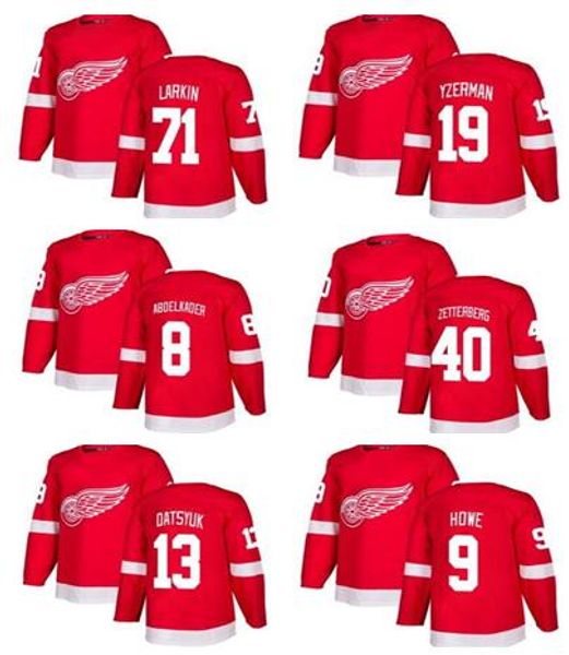

Men's Red Wings #8 Abdelkader Red Home Stitched 9 Howe 13 Datsyuk 19 Yzerman 71 LARKIN 40 ZETTERBERG Hockey Jerseys,online store for sale