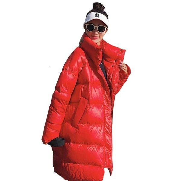 

women down cato coated jas women bread jassen loose oversized soild winter jassen winter women's coated parka ls38, Black