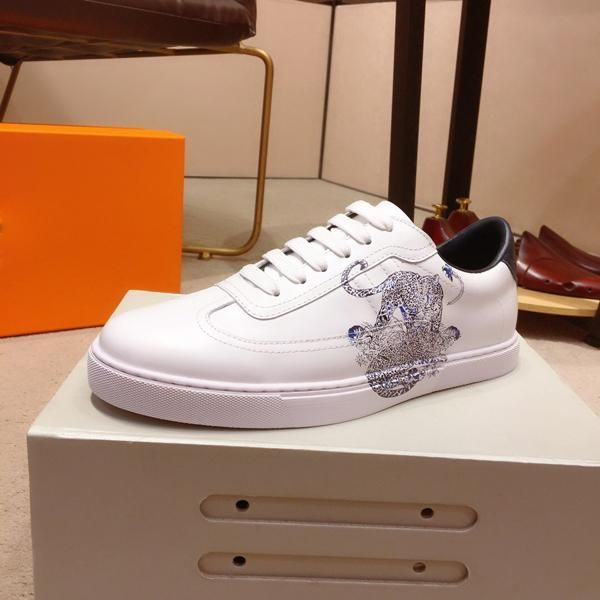 

2020 luxury men's fashion white leather luxury shoes leather outdoor sports shoes flat casual shoes size 38-45, Black