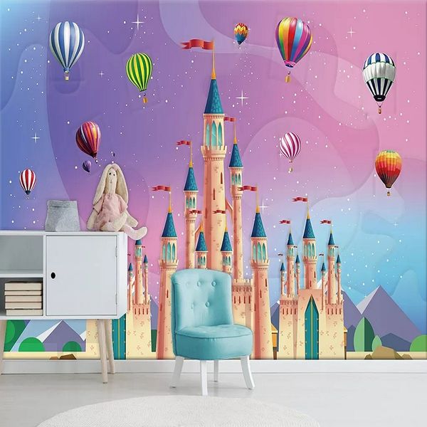 

custom large mural 3d wallpaper cartoon fantasy fairytale world castle child bedroom mural tv back wall decor deep 5d embossed