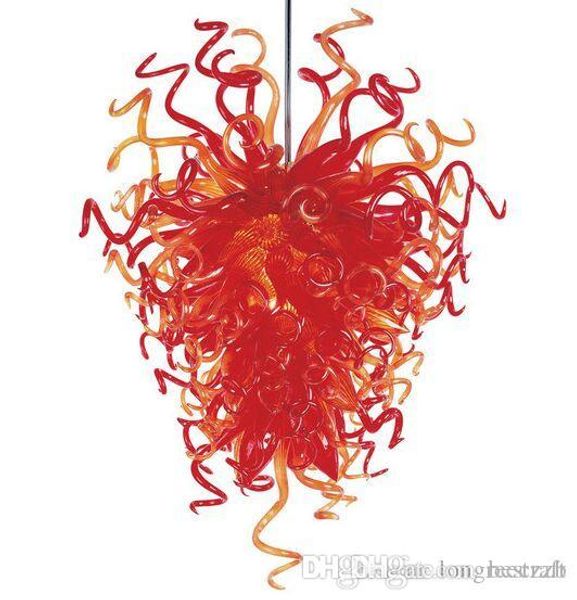 

ec ul certificate led lights orange color crystal chandeliers hand blown borosilicate glass chandeliers lighting fixtures