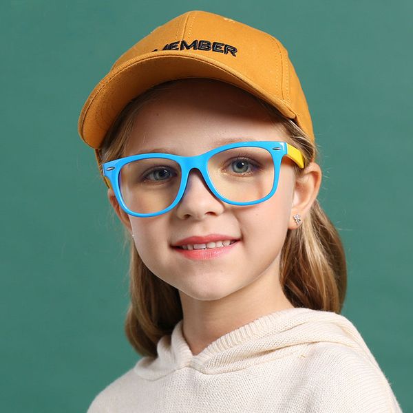 

squar boy girl glasses kids anti blue light teens tr90 optical frame clear computer eyeglasses 4-12 uv40 anti filter 2020, White;black