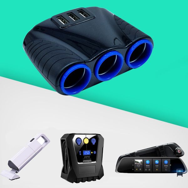 

3 way прикуривателя разветвитель 5v 3 usb зарядное устройство адаптер питания автомобиля und продажа