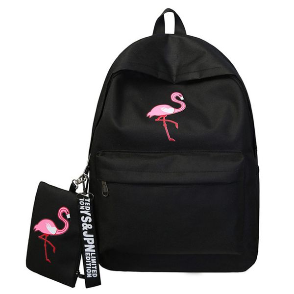 

backpacks brand women simple flamingo printing backpack for teenage girls lapschool print campus canvas bags mochila 2019