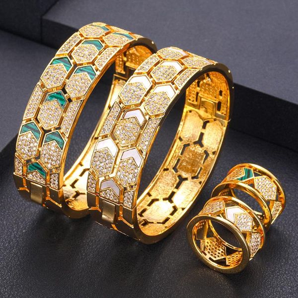 

jankelly roundshape bangle ring sets fashion dubai silver bridal jewelry sets for women wedding brincos para as mulheres