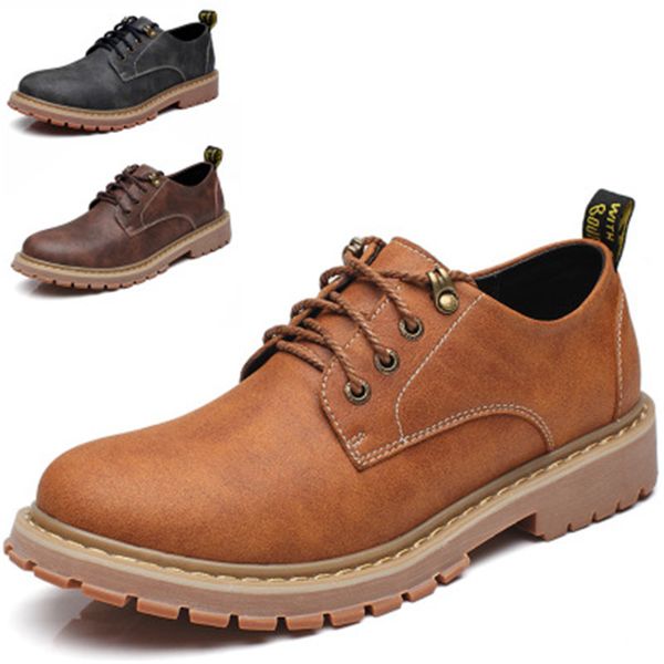 

men flats genuine leather dress shoes brogue oxford lace up summer male casual shoes black brown size 38-47