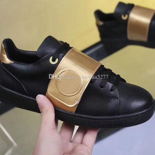 

fashion quality men women casual shoes fashion luxury designer lace-up running shoes white black leather size 34-45