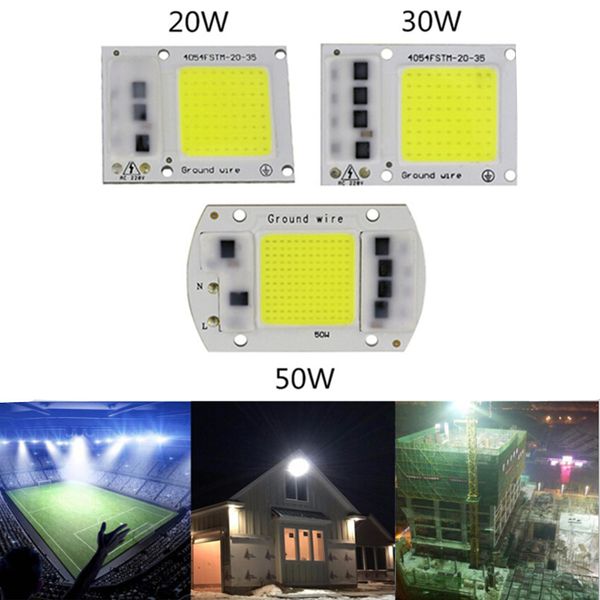 

15w / 20w / 30w / 50w led drive-free cob чип лампы 220v