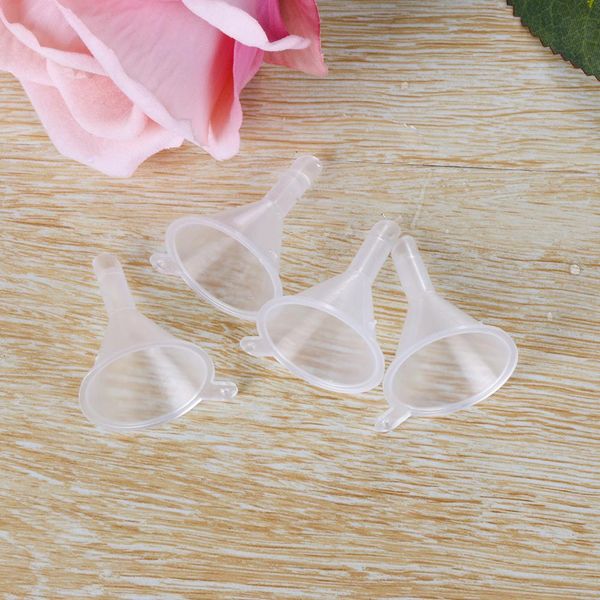 

new 100pcs small plastic for perfume bottle mini liquid oil funnels lab kitchen little gadgets