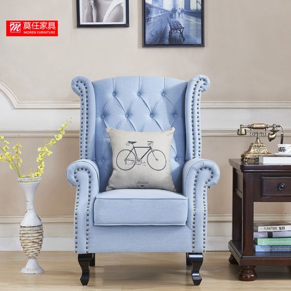 

american style furniture fabric tiger chair living room single high back chair bedroom study l retro leisure chair foreign trade