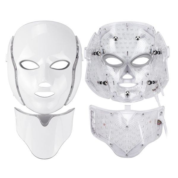 

led face mask for facial care/home use pdt skin care led skin rejuvenation mask with neck