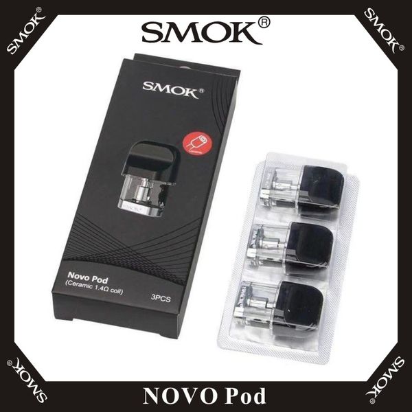 

SMOK Novo Pod 2ml Refillable Vape Cartridges With 0.8ohm Mesh 1.4ohm Ceramic 1.2ohm For Novo Kit 100% Original