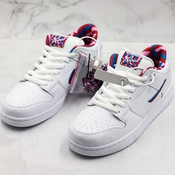 

parra sb dunk skateboard shoes 2019 white pink furry mens women designer sports casual sneakers size 36-45