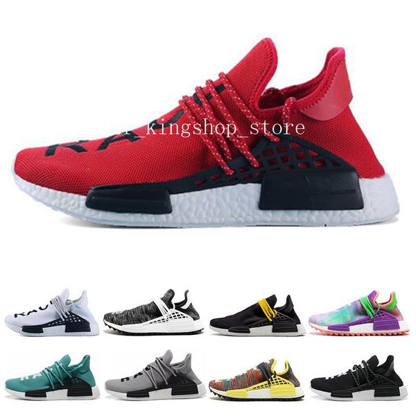 

pharrell williams x human race runner shoes women men sports shoes athletic outdoor shoes black yellow blue cream equality bbc men