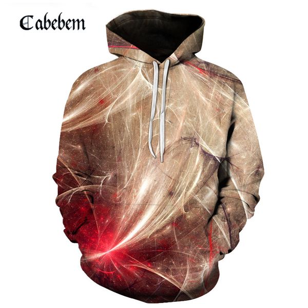 

2019 autumn men hoodies 3d gradient digital print hoodies geometric digital long-sleeved pocket pullover harajuku sportswear, Black