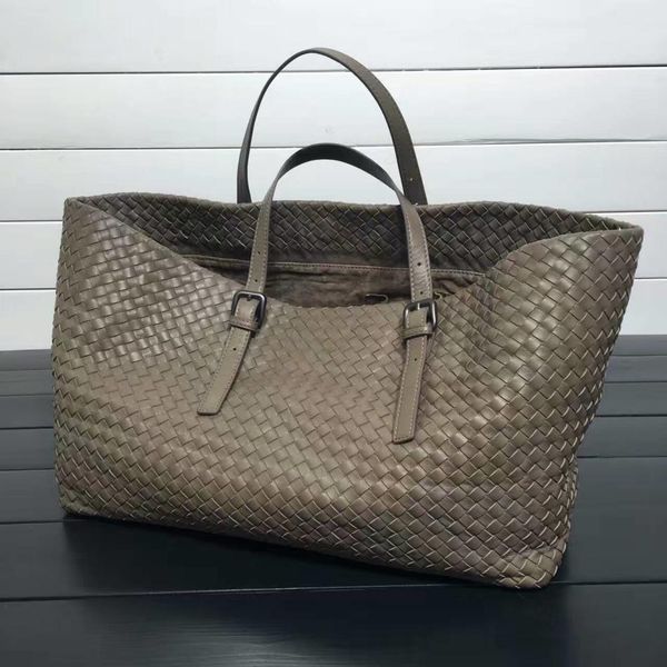 

fashion designer handbags genuine leather sheepskin shoulder bag weave large shopping bag brand handmade totes