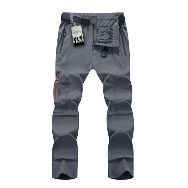 

new summer outdoor quick dry pants men,waterproof trekking trousers,hiking camping climbing fishing softshell pants removable, Black;green