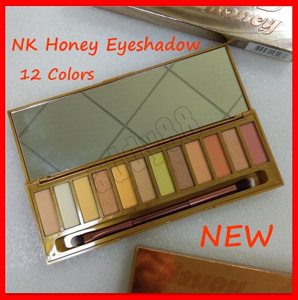 

2019 макияж глаз new палитры nk honey eyeshadow 12 цветов natural матовый shimmer honey eye shadow с кисточкой для глаз косметика