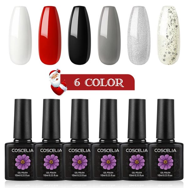 

coscelia 2019 new arrival primer gel varnish soak off uv led gel nail polish base coat no wipe color polish, Red;pink