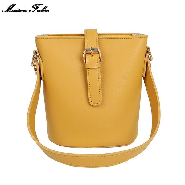 

maison fabre women fashion hasp pure-colour retro zipper casual shoulder bag bucket bag casual small phone handbag