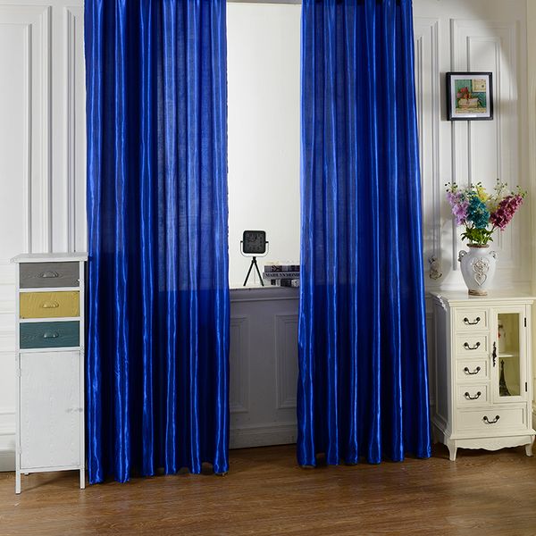 

100 x 200cm rod pocket solid color satin curtain panel window curtains