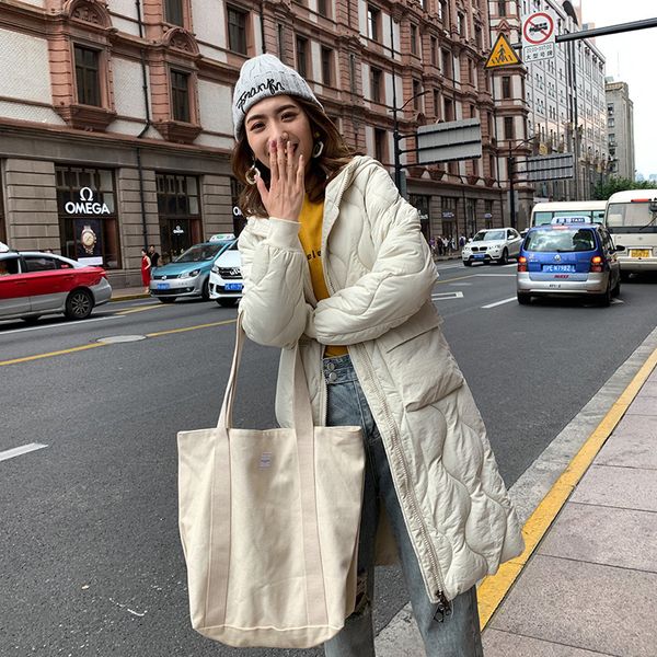 

clothes long fund easy down cotton woman cotton-padded jacket 2019oversize winter clothes back season special selling, Tan;black