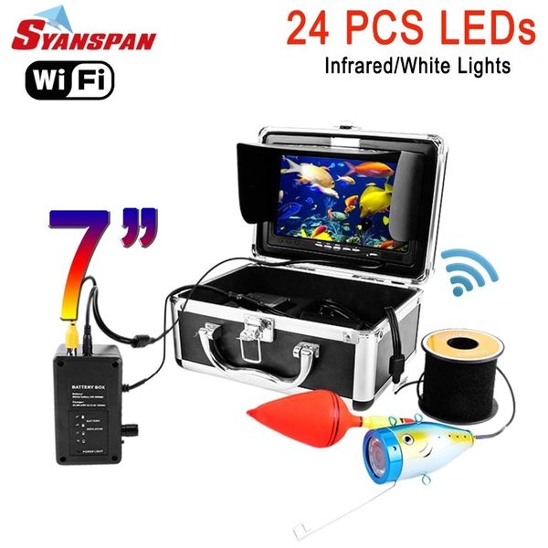 

syanspan 7'' wifi fish finder video camera recording edition ip68 hd 1000tvl underwater ice fishing camera 24 infrared leds