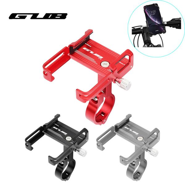 

gub p10 aluminum alloy bike phone stand for 3.5" to 7.5" device adjustable support bicycle phone holder motorcycle mount clip