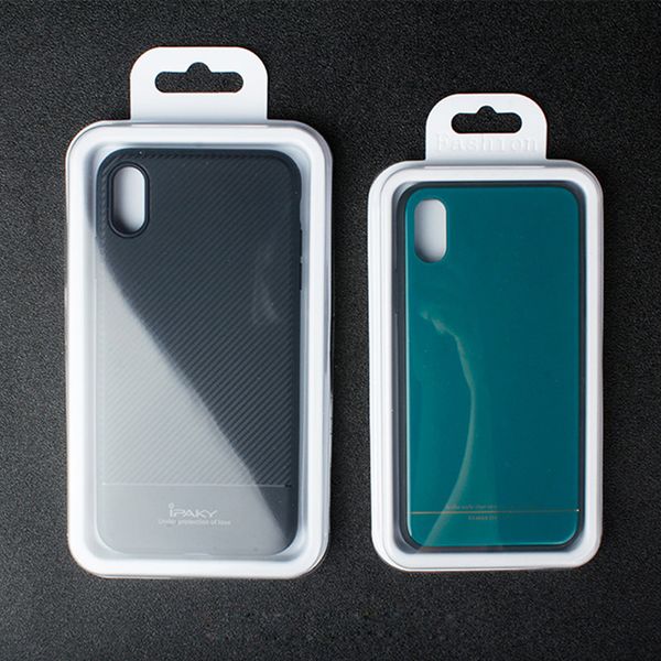 Nova chegada caixa do telefone caixa de embalagem simples para iphone xs max xr tampa do telefone caixa de embalagem de plástico para o iphone x xs case