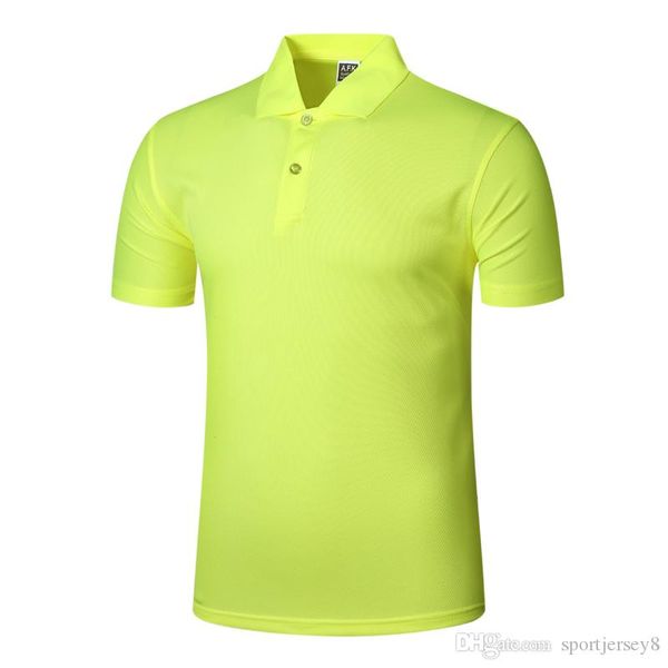

2023 latest autumn and winter men's casual quick-drying lapel polo simple fluorescent green short sleeve t-shirt jh-004-066, Black