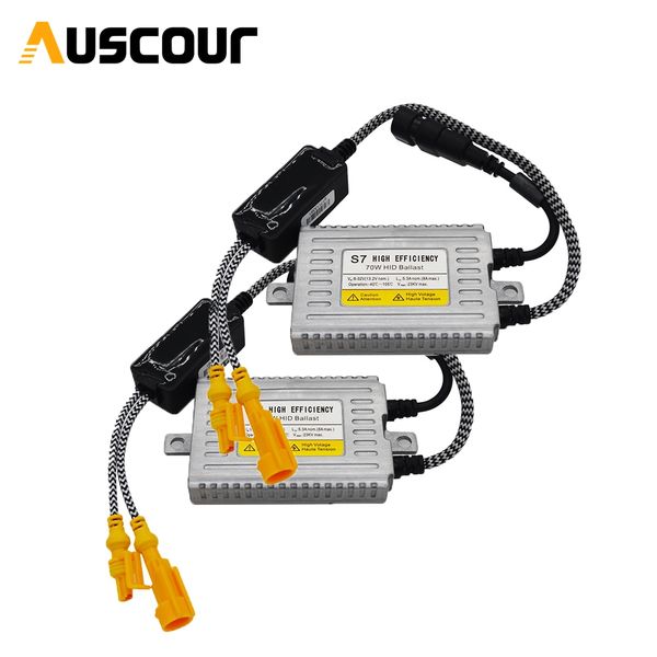 

2pcs fast bright 12v 70w fast strat dlt s7 ac hid xenon kit ballast fit for h4 h7 h1 9005 9006 bulb headlight car accessories