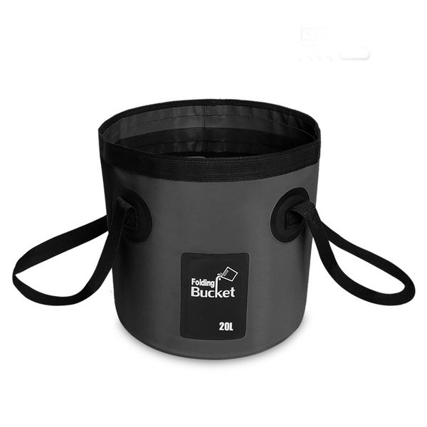 

folding bucket outdoor fishing bucket, black 20l