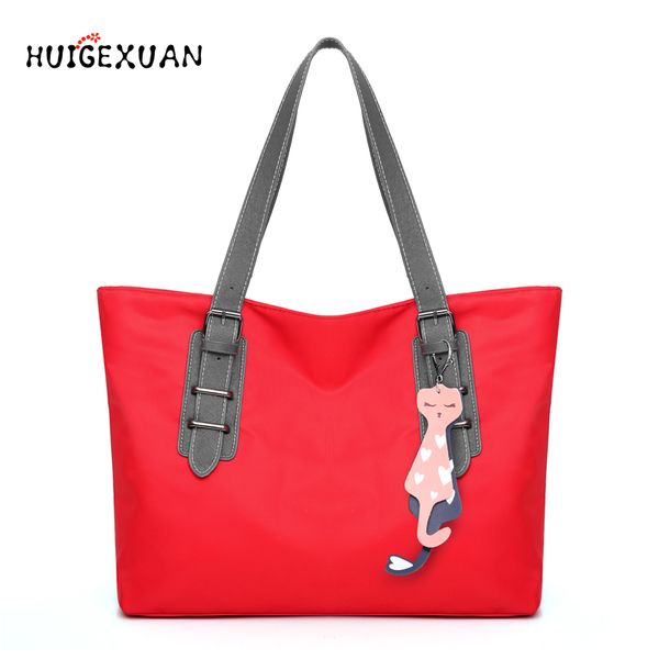 

new simple women handbags fashion solid color waterproof oxford portable shoulder bags female and versatile leisure big handbags