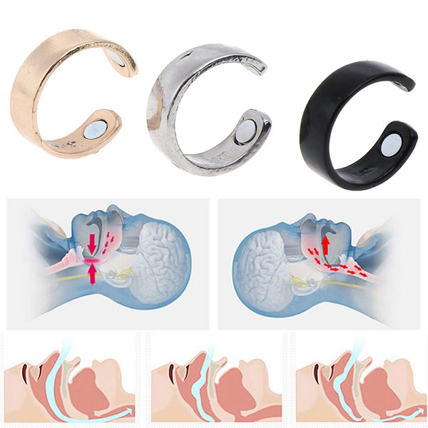 

3 color anti snore ring magnetic therapy acupressure treatment against snoring device snore ser finger ring sleeping aid