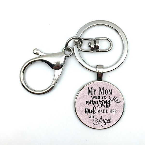 

to commemorate the mother keychain, my mother is so amazing that god made her an angel, in memory, lost her keychain, Silver