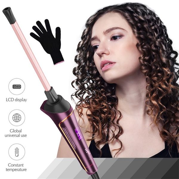 

professional curling iron ceramic hair styler hair waver styling tools hair curler wand wave electric curling small slim tongs