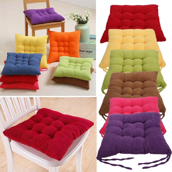 

new corn solid color dining chair cushion square seat cushion thickening velvet home tatami seat cushiontatami mat chair a