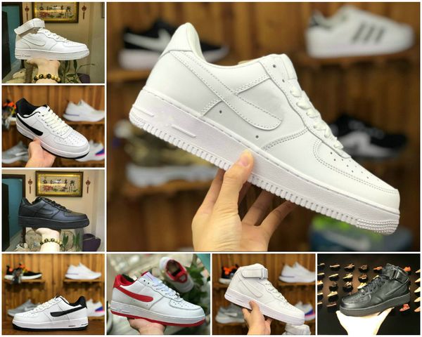 

designer 2019 forces men women low cut one 1 shoes all white black dunk forced 1s sports shoes classic af fly trainers high knit sneakers