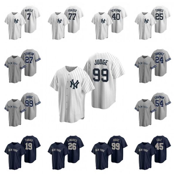 

youth aaron judge 2020 season jersey gerrit cole dj lemahieu gary sanchez brett gardner gleyber torres luke voit brett gardner stanton, Blue;black