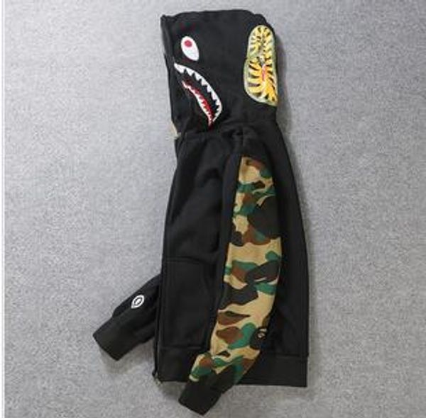 

2018 fa hion men hark hoodie embroidery hark flight male tide hark hoodie men couple hooded jacket hark mouth