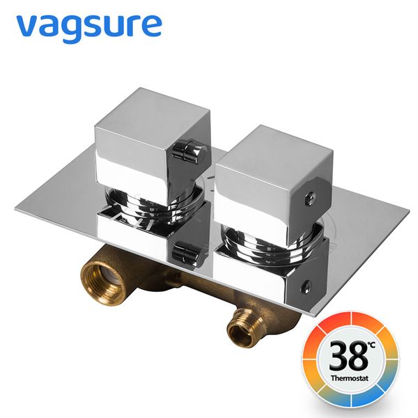 

vagsure 2 way brass square or round thermostatic concealed shower faucets cold water shower mixer shower room mixer tap