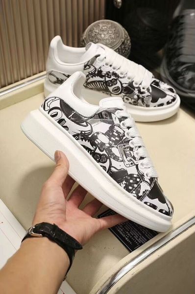 

2019 new level luxurious designer shoes 3m reflective sports shoes for men and women casual lace box size 36-46, Black
