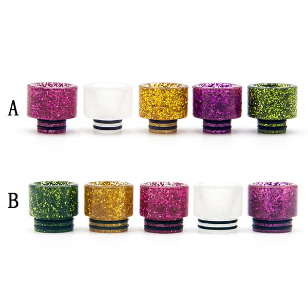 

Shining Drip Tip 810 or Epoxy Resin Mouthpieces US Dollars Shine Glowing for 810 510 thread Atomizers DHL Free