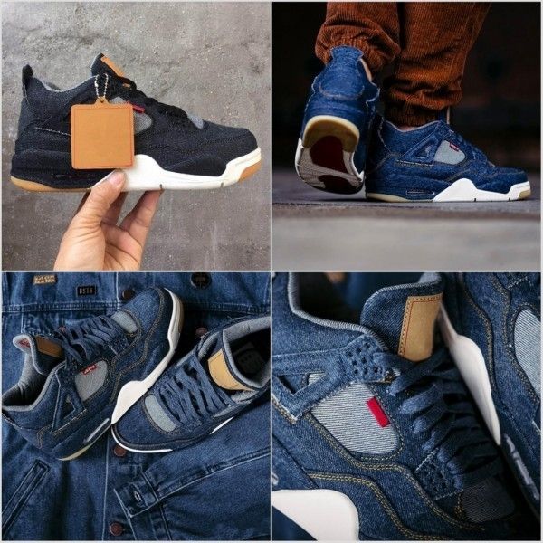 

est 4 denim nrg ls jeans travis joint limited blue 4s iv black man basketball shoes sneakers authentic quality ao2571-401