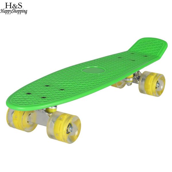 

ancheer 22 inch skateboard led flashing light skate board complete retro cruiser longboard skateboard children